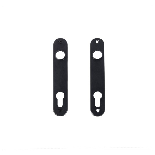 Aluminum anodized cover plate for insert locks (2 pieces) in Silver