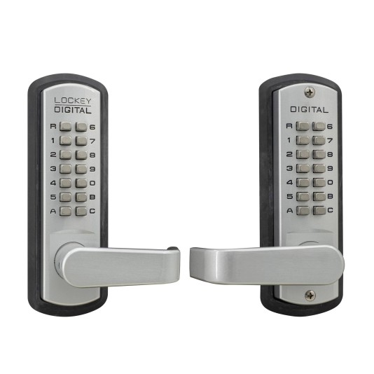 Lockey 3835 Series Mechanical Keyless Double Combination Lever Lock With Passage Function (Satin Nickel, Double Combination) - 3835-SN-DC