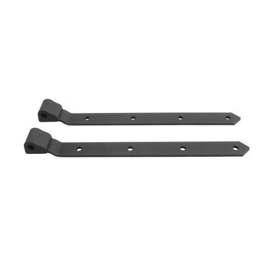 Locinox Hot-Dip Galvanized 180° Strap Hinge for Wood Gates (Black) (17 3/4") - 3DW-450-HDG-9005 (Default)