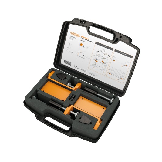 Clamp set for gate frame positioning
