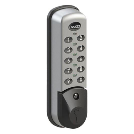 Lockey EC781 Series Digital Electronic Cabinet Lock For Wet or Chlorinated Areas (Silver, Vertical Orientation) - EC781-S-V