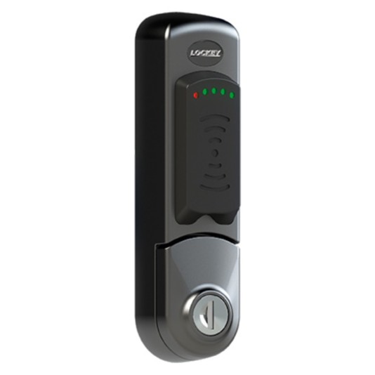 Lockey EC783 Series Electronic Cabinet Lock With RFID Card Reader (Black, Vertical Orientation) - EC783-B-V