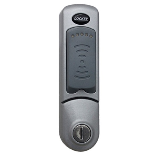 Lockey EC783 Series Electronic Cabinet Lock With RFID Card Reader (Silver, Vertical Orientation) - EC783-S-V