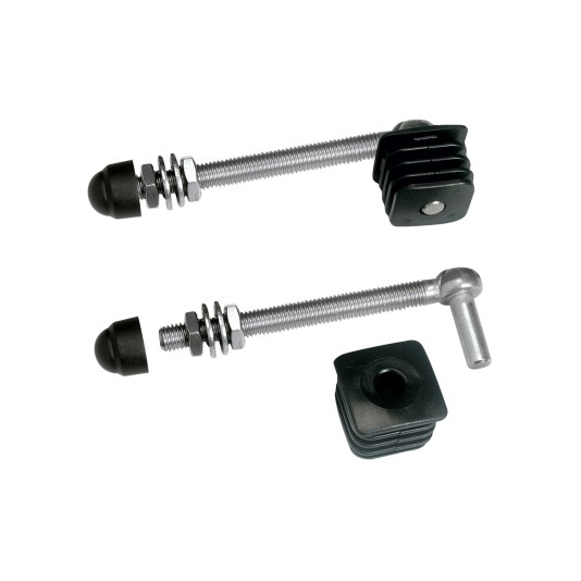 J-Bolt Stainless steel with polyamide plugs - Hangerbolt 130 mm for Profile 40 x 40 mm (2 pieces)