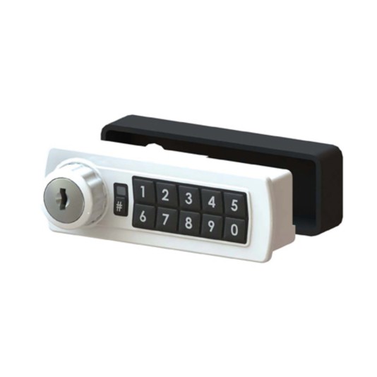 Lockey Gemini Electronic Keypad Combination Lock (White, Left-Handed Orientation) - GE370-GEMINI-W-L