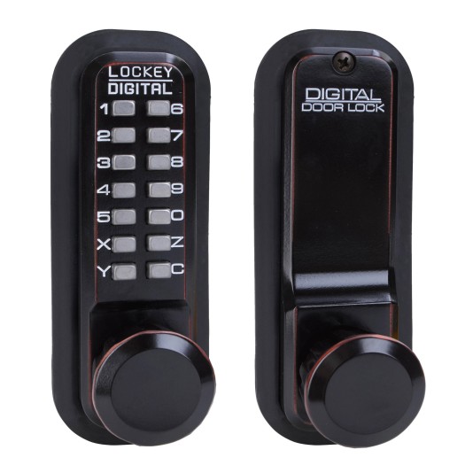 Lockey 2830 Series Mechanical Keyless Knob-Style Lock With Passage Function (Oil Rubbed Bronze, Single Combination) - 2830-OIL-SC