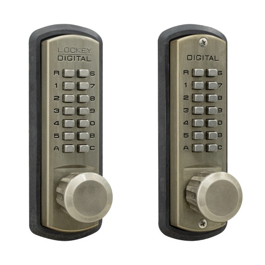 Lockey 3835 Series Mechanical Keyless Double Combination Lever Lock With Passage Function (Satin Nickel, Double Combination) - 3835-SN-DC