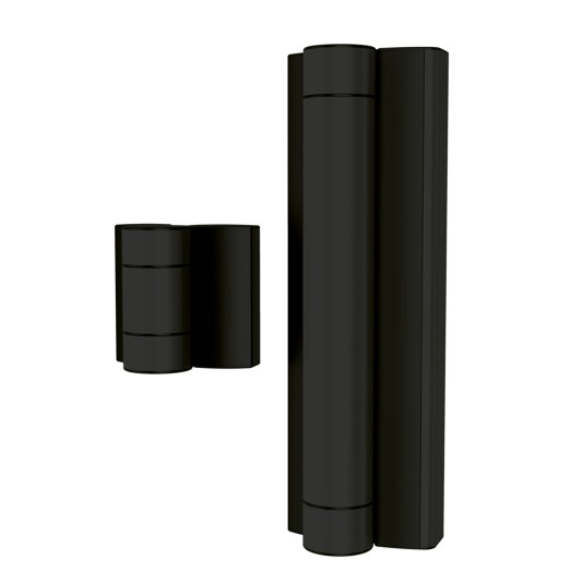 Motorized hinge & gate closer in one for pedestrian gates - Black