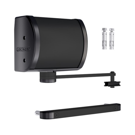 All-round hydraulic gate closer for wall and post mounting in RAL 9005