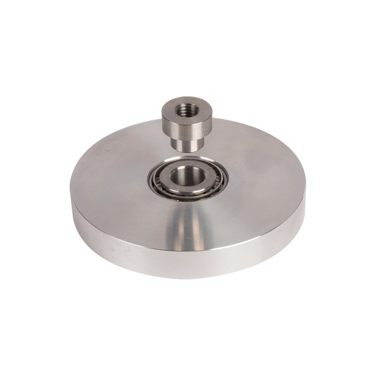 Lower tapered roller bearing and flange assembly for full height turnstiles