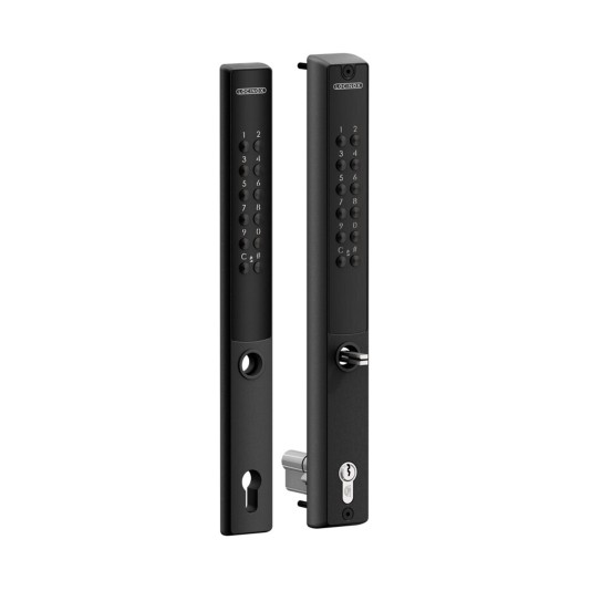 VERA - Battery powered code lock for insert locks for profiles of 2" or more - VSZ - Keyed to differ - double sided - Black