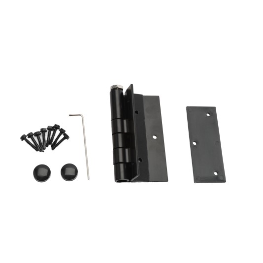 Nationwide 5" Self-Closing Aluminum Hinge for Gates - Black (Gate Hardware)