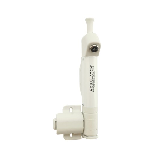 Nationwide AquaLatch 10" Magnetic Safety Gate Latch with SafeAlert for Pool Gates - Keyed Alike (White) (Default)