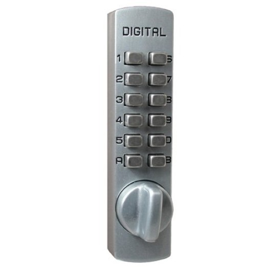 Lockey C170 Series Mechanical Keyless Lock Surface Mount, Cabinet Cam Style (Satin Nickel) - C170-SN