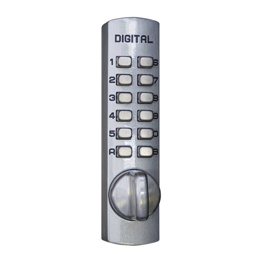 Lockey C170 Series Mechanical Keyless Lock Surface Mount, Cabinet Cam Style (Satin Chrome) 