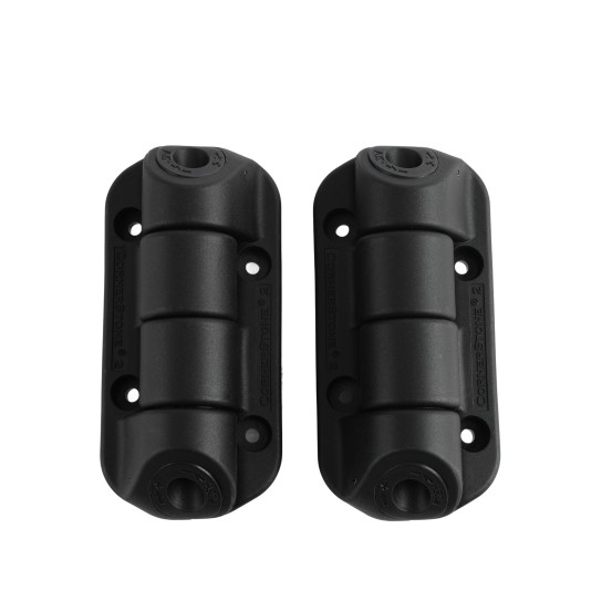 Nationwide Cornerstone 2 Self-Closing Nylon Hinge for Gates with 4D Self-Drilling Stainless Steel Screws (Black)