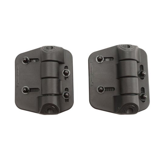Nationwide Cornerstone 2 Heavy-Duty Adjustable Self-Closing 2" Hinge for Gates with 4D Stainless Steel Self-Drilling Scews (Black) (Default)
