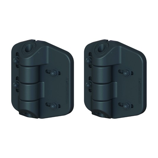 Nationwide Cornerstone 2 Heavy-Duty Adjustable Self-Closing 2" Hinge for Gates with 4D Stainless Steel Self-Drilling Scews (White)