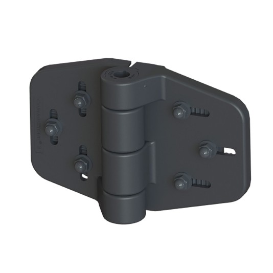 Nationwide Cornerstone 2 Heavy-Duty Fully Adjustable Gate Hinge with 4D Stainless Steel Self-Drilling Scews (Black)