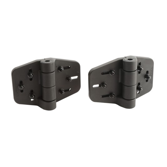 Nationwide Cornerstone 2 Heavy-Duty Fully Adjustable Gate Hinge with 4D Stainless Steel Self-Drilling Scews (Black) (Default)