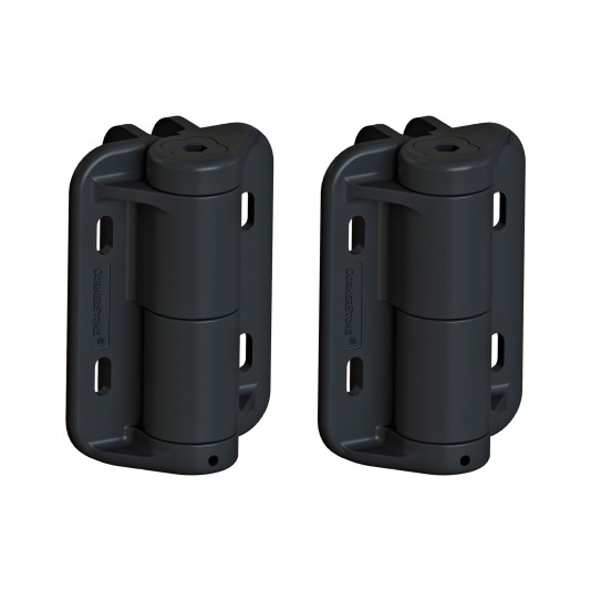 Nationwide Cornerstone Mini Vertical Adjustable Gate Hinge with Stainless Steel Self-Drilling 4D Screws (Black)