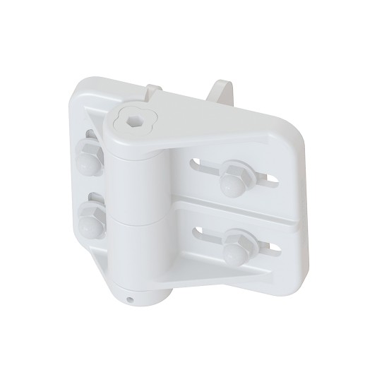 Nationwide Cornerstone Adjustable Self-Closing Hinge - White - CH095F-SD-WH