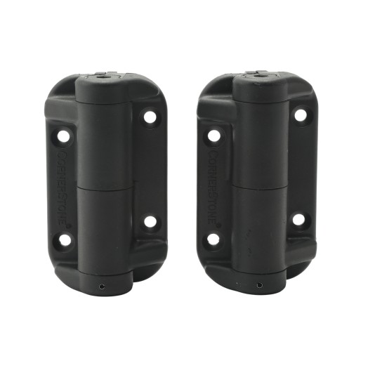 Nationwide Cornerstone Non-Adjustable Self-Closing Hinge w/ Self-Drilling Screws - Black - CH100N-4D-BK