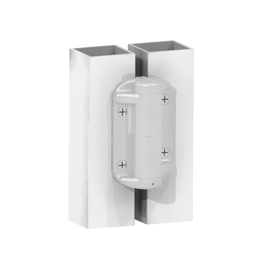Nationwide 1" Square Cornerstone Narrow Fixed Position Hinge w/ Self-Drilling Screws - White - CH100N-4D-WH
