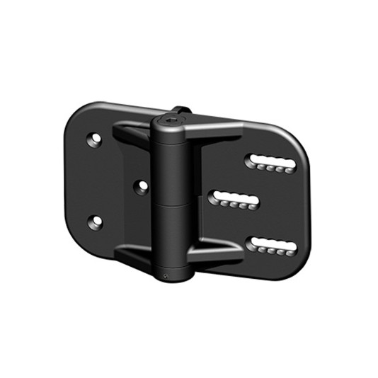 Nationwide Black Cornerstone Horizontal Adjustable Self-Closing Hinge w/ Self-Drilling Screws - CH300H-SD-BK 