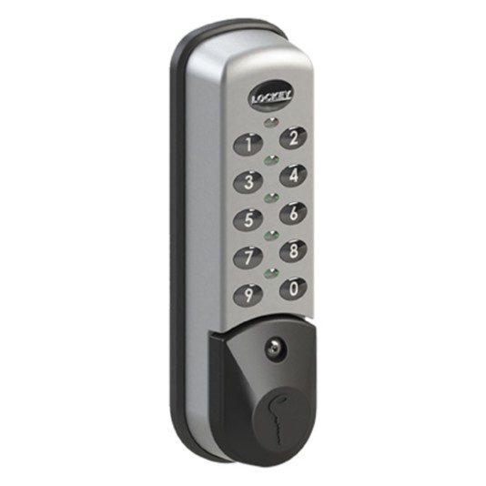 Lockey EC781 Digital Electronic Cabinet Lock For Wet or Chlorinated Areas - EC781 (Silver Vertical Orientation Shown)