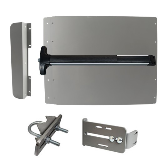 Lockey Edge Panic Shield Value Kit w/ Panic Bar - Choose Color & Detex V-40 Panic Bar Type