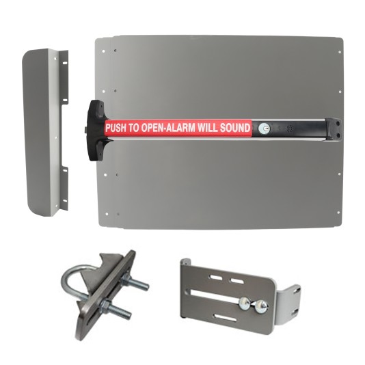 Lockey Edge Panic Shield Value Kit w/ Panic Bar - Choose Color & Detex V-40xEBxW Panic Bar Type