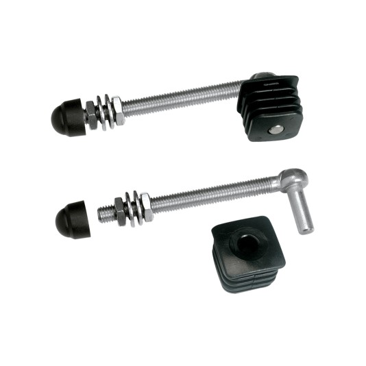 Locinox Stainless Steel 150mm J-Bolt with Polyamide Plugs for 60x40mm Rectangular Profiles (2 Pieces) - GBM12-6040-150