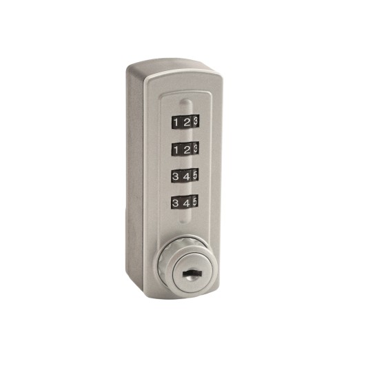 Lockey GM270 Series Gemini Mechanical Combination Cabinet Lock (Silver, Vertical Orientation) - GM270-S-V (Mechanical Locks)