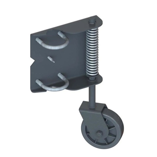 Nationwide Heavy Duty 360° Zinc-Plated Swivel Swing Gate Wheel for 1 5/8" to 2" Round Gate Frames