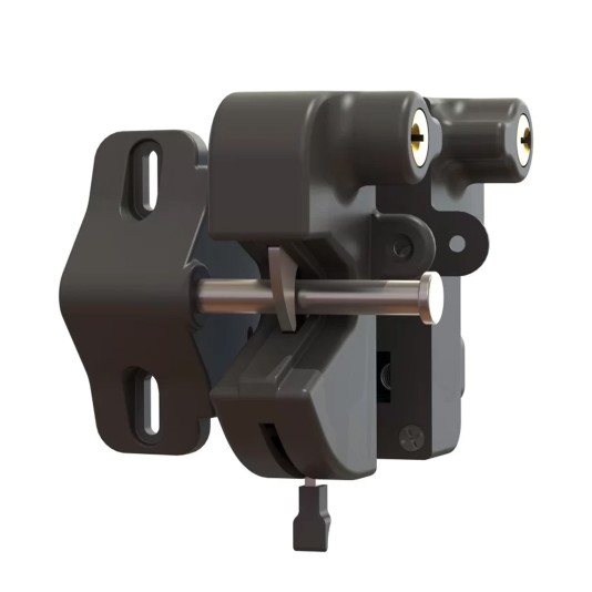 Nationwide Keystone Traverse 2" Reversible Gate Latch with Stainless Steel Screws (Black) (Default)