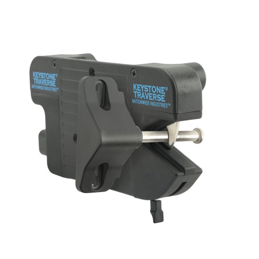 Nationwide Keystone Traverse 4" Reversible Gate Latch with Stainless Steel Screws (Black) 
