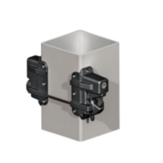 Nationwide Keystone X External Mount Two-Sided Spindle Latch (White) - KLX2-P2-4D-WH