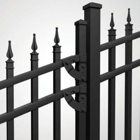 Nationwide 3-Rail Steel Gate Kit - Fits 2.0" Sq. Post & 1.5" Sq. Frame for Aluminum & Steel Gates