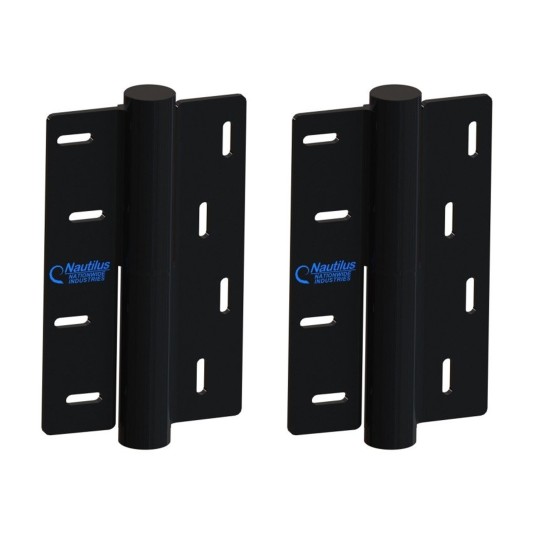 Nationwide Nautilus Dampened, Adjustable Left-Side Gate Hinge for Aluminum and Steel Gates (Black)