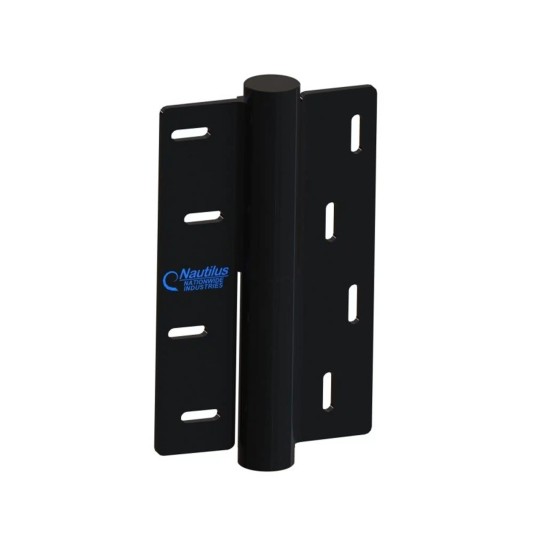 Nationwide Nautilus Left Hand Dummy-Dummy Hinge for Aluminum or Steel Gates (Black) - NTLS-L-DD-BK 
