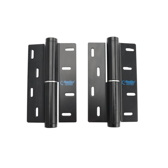 Nationwide Nautilus Dampened, Adjustable Right-Side Gate Hinge for Aluminum and Steel Gates (Black)