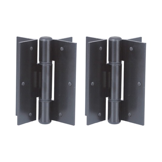 Nationwide 4" Non Self-Closing Aluminum Hinge Pair - Black - NW149-2S-26