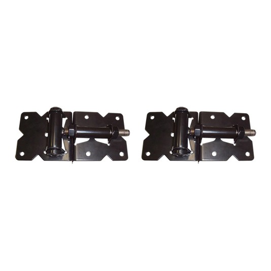 Nationwide Stainless Steel Adjustable Self-Closing Hinge w/ Stainless Steel Screws - Black - NW171NASCA-SSB