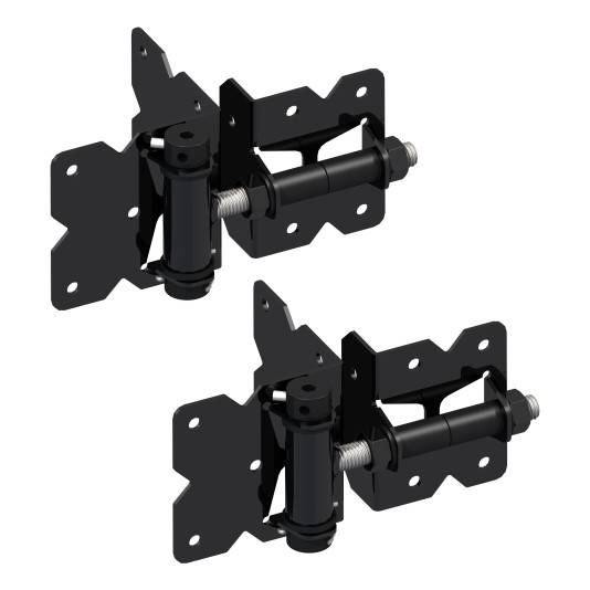 Nationwide Self-Closing Standard to Narrow Adjustable Hinge w/ Stainless Steel Screws - Black - NW171SCP2-SSB