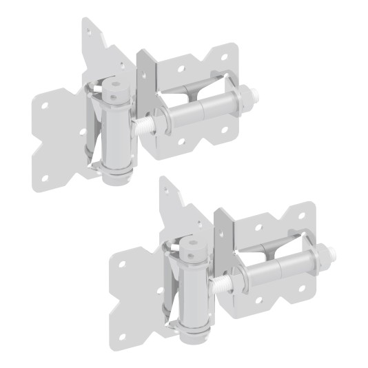 Nationwide Self-Closing Standard to Narrow Adjustable Hinge w/ Self-Drilling Screws - White - NW171SCP2-SSWD