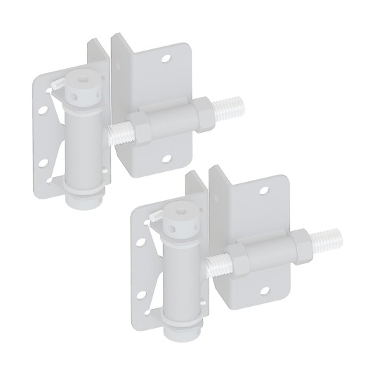 Nationwide Self-Closing Small Profile Adjustable Hinge w/ Stainless Steel Screws - White - NW171SCP5-SSW