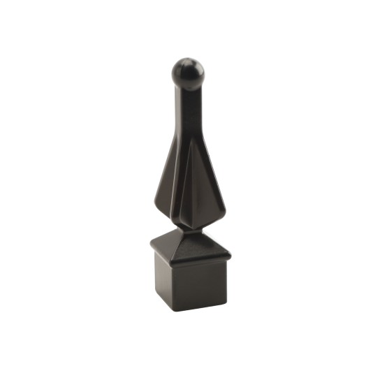 Nationwide Finial 3/4" Quad Aluminum - Black - NW236-BK