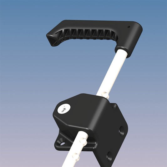 Nationwide 24" Deluxe Cane Bolt - White - NW38305-24WQ