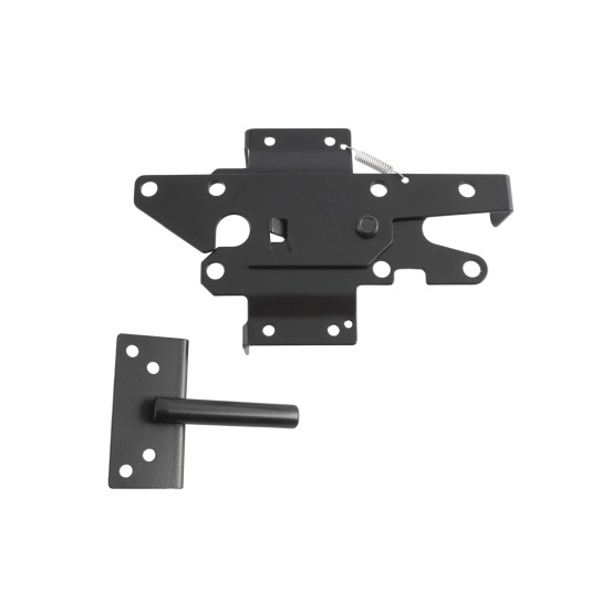Nationwide 1.75" x 3.5" Stainless Steel Gate Latch w/ Self-Drilling Screws - Black - NW38308NUA-SSBD
